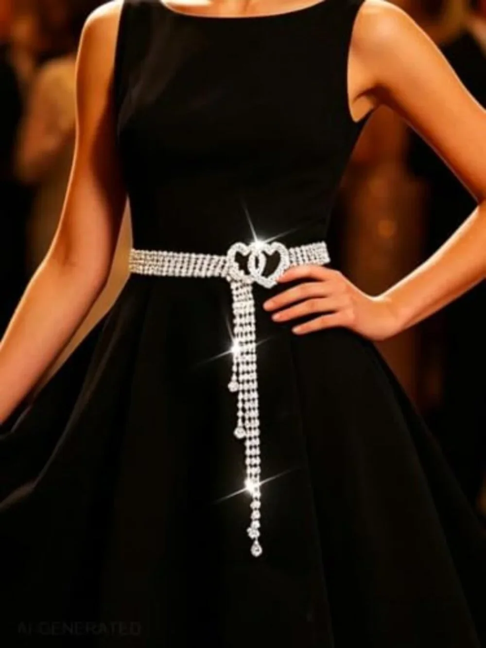 Sparkly Rhinestone Chain Belt Wedding Party Crystal Waist Accessory